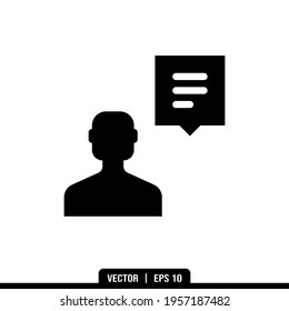 Colección vectorial de iconos de voz, plantilla de logotipo de ilustración en estilo de moda. Idóneo para muchos fines.