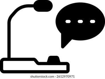 Speech illustration with isolated background 