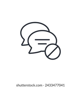 Speech impaired icon. vector.Editable stroke.linear style sign for use web design,logo.Symbol illustration.