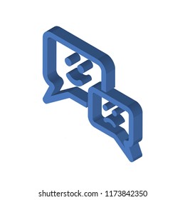 Speech isometric left top view 3D icon