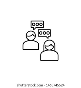 Speech journalist interview vector icon illustration isolated vector sign symbol - NEWS icon vector black - Vector