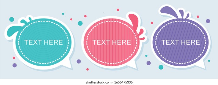 speech label soft color. vector illustration