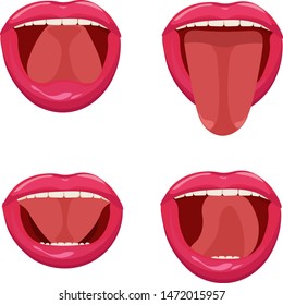 Speech and language therapist cards. Vector.