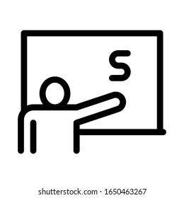 Vector de iconos de lección de voz. Signo de lección de voz de esquema. Ilustración de símbolo de contorno aislado