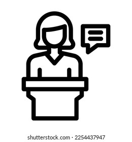 speech line icon illustration vector graphic