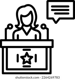 Diseño de iconos de vectores de línea de voz