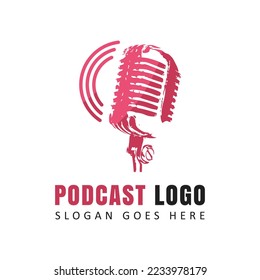 speech logo creative vector. Mic icon logo for music, sound, icon, vintage and business company