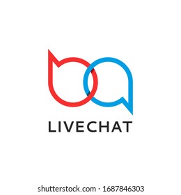 Speech Logo Webinar Live Chat Symbol, Online Social Community Live Dialogue