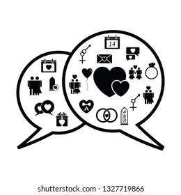 Speech love concept