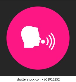 Speech man icon. Speak vector