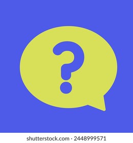 Speech message bubble with question mark. Chat bubble vector illustration. Conversation, communication, faq help