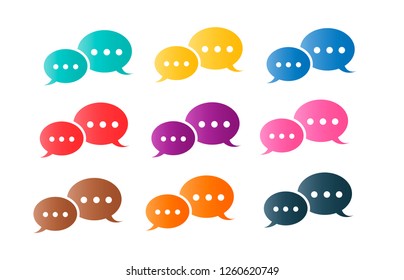 Speech message communication colorful set