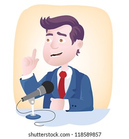 Speech microphone - gesture and facial expression of speaker
