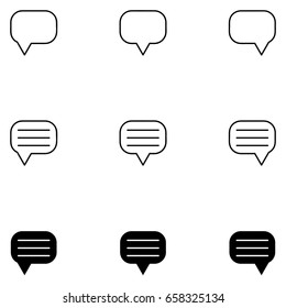 Speech minimal style Icon vector Eps10
