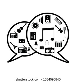 Speech music concept
