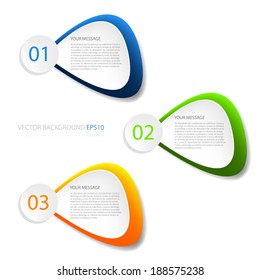 Speech object vector sign colorful on white background infographic for message and text modern website design