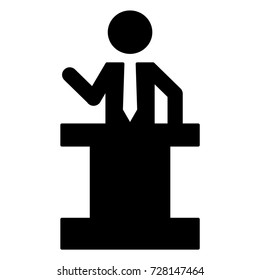Speech at office icon with good precision design