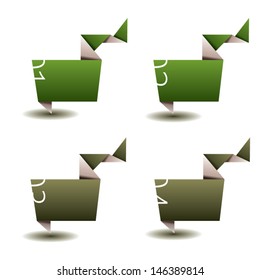 speech origami. talk bubble design