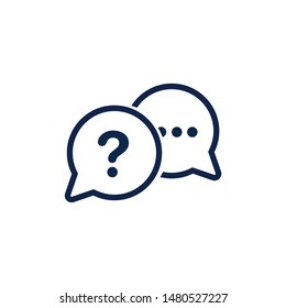 Speech outline symbol on white background
