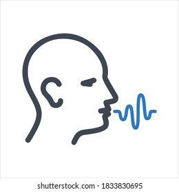 Speech Pathology Icon Voice Recognition Icon Stock Vector (Royalty Free ...