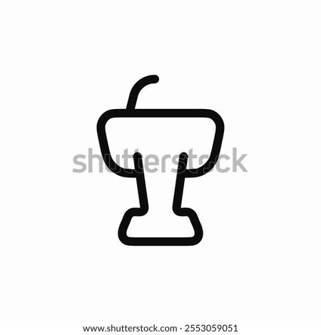 speech podium icon sign vector
