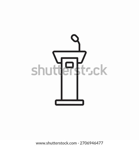 speech podium icon sign vector