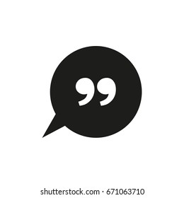 Quote Icon Speech Bubble Vector Illustration Stock Vector (Royalty Free ...