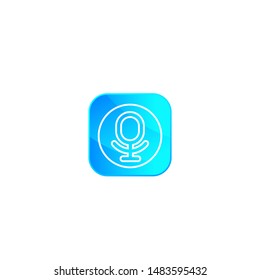 speech recognition app logo, vector