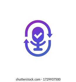 Spracherkennung, Audioaufzeichnungsvektorsymbol