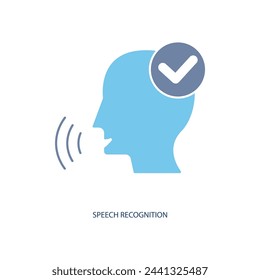 icono de línea de concepto de reconocimiento de voz. Ilustración de elemento simple. diseño de símbolo de esquema de concepto de reconocimiento de voz.