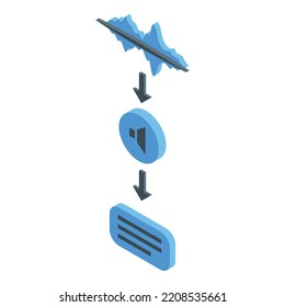 Speech Recognition Icon. Isometric Of Speech Recognition Vector Icon For Web Design Isolated On White Background