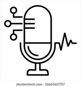 Icono de reconocimiento de voz Ilustración vectorial