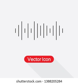 Speech Recognition Icon,Equalizer Icon Vector Illustration In Flat Style Eps10