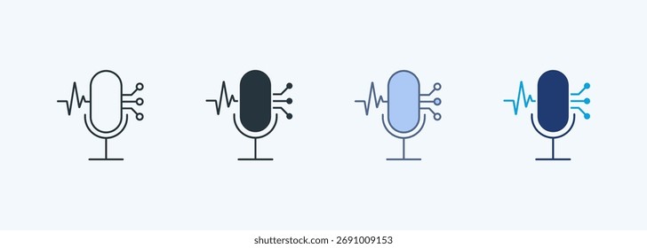 Ícone de Vários Estilos de Reconhecimento de Fala