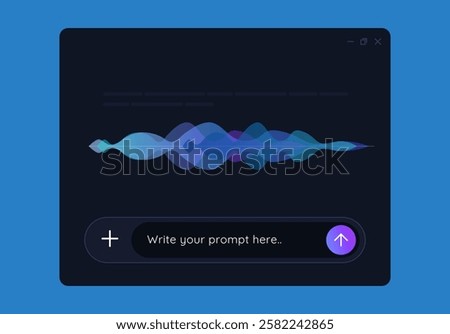 speech recognition sound wave waveform application user interface talk speak chat with AI virtual assistant bot artificial intelligence having conversation 