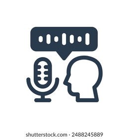 Speech Recognition Vector Icon Illustration