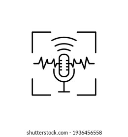 speech recognnition icon vector illustration. speech recognnition line icon style. isolated on white background