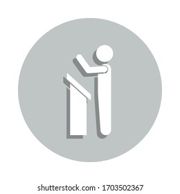 un discurso del icono de la placa. Glifo simple, vector plano de iconos de conversación para ui y ux, sitio web o aplicación móvil