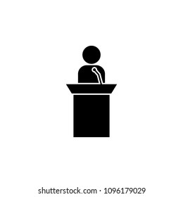 a speech from the rostrum icon. Element of conversation icon for mobile concept and web apps. Isolated a speech from the rostrum icon can be used for web and mobile on white background