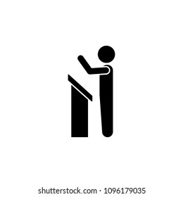 a speech from the rostrum icon. Element of conversation icon for mobile concept and web apps. Isolated a speech from the rostrum icon can be used for web and mobile on white background