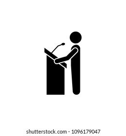 a speech from the rostrum icon. Element of conversation icon for mobile concept and web apps. Isolated a speech from the rostrum icon can be used for web and mobile on white background