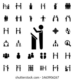 A speech from the rostrum icon. Universal set of conversation for website design and development, app development