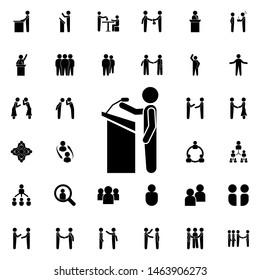 A speech from the rostrum icon. Universal set of conversation for website design and development, app development