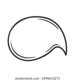 Sprechblasen-Liniensymbol Handgezeichnete Retro Comic leere Blase für Text im Dialog, Doodle Cloud. Chat-Unterhaltung, Online-Kommunikation Maskottchen, Umriss niedlichen Sprachbox Symbol Vektorgrafik