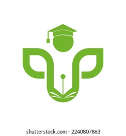 speech scholar person logo vector design