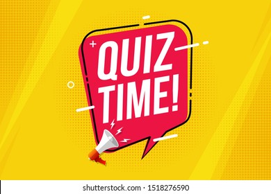 Speech Sign Text Quiz Time. Vector Illustration