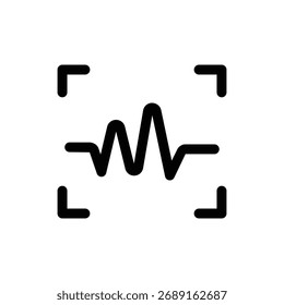Speech sound recognition outline icon vector design good for web or mobile app