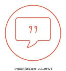 Speech square line icon.