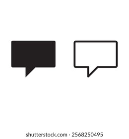 Speech square vector icon.vector flat black trendy style illustration for web and app..eps
