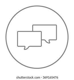 Speech squares line icon.